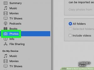 نحوه بکاپ گرفتن از عکس های آیفون