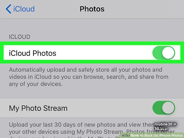 نحوه بکاپ گرفتن از عکس های آیفون