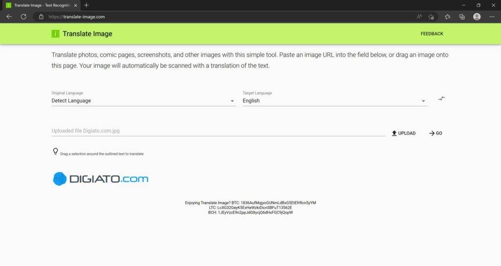 وبسایت ترجمه عکس Translate Image