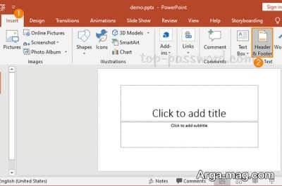 چطور اسلاید در پاورپوینت را شماره گذاری کنیم؟