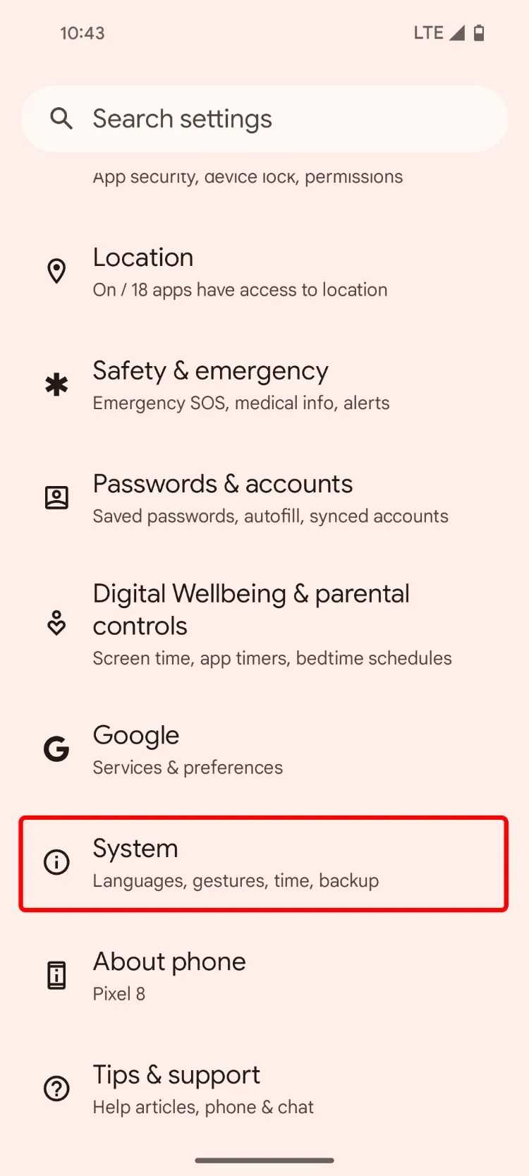 روی Developer options ضربه بزنید.