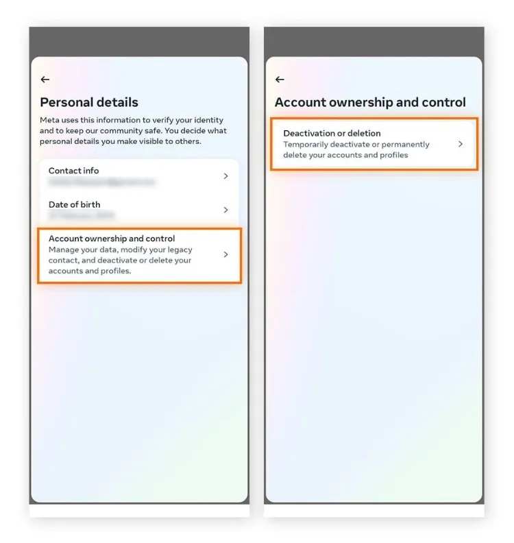 آموزش دیلیت اکانت اینستاگرام و دی اکتیو اینستاگرام