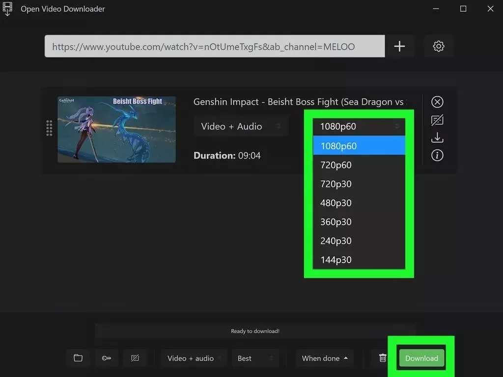 ۳. ذخیره ویدیوهای یوتیوب با Open Video Downloader (ویندوز و مک)